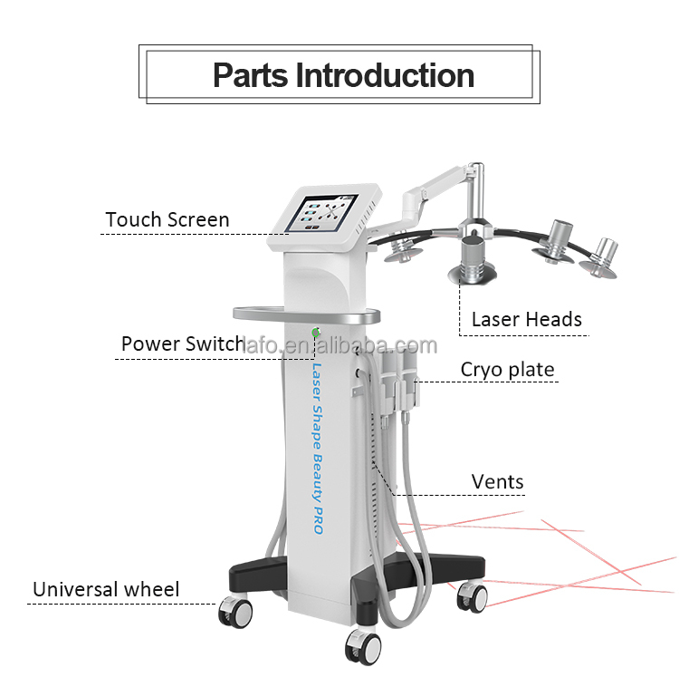 LF-353A Lipo 6D Laser +EMS + Cryo Green Red Laser Fat Removal Slimming Machine for Salon/spa