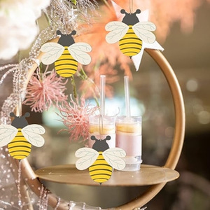 Abalorio de madera con forma de abeja sin terminar para manualidades, decoración de fiesta de Acción de Gracias - Product Image 4