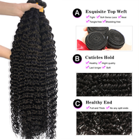 Extensions de cheveux humains brésiliens vierges non-Remy, qualité double trame, double tirage, personnalisables, ondulés, vente en gros