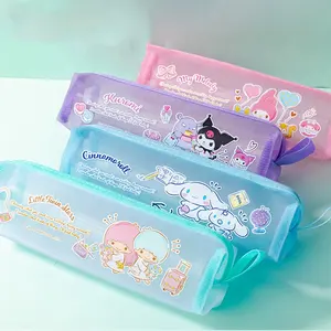 Kuromi gaze porte-crayon Sanrios cannelle petites étoiles jumelles boîte de papeterie Portable grande capacité facile à nettoyer cadeau pour enfants