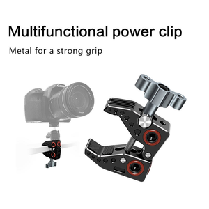 Pince crabe en alliage d'aluminium pour <span class=keywords><strong>vlog</strong></span>, avec pas de vis 1/4 et 3/8, griffe porte-accessoire, logo laser personnalisé, échantillon rapide pour DSLR, stabilisateur, trépied, support d'éclairage, Inst 360 - Product Image 4
