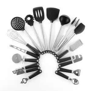 Набор кухонной посуды из 16 предметов, лучшие кухонные инструменты, набор кухонной утвари из нержавеющей стали