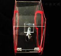 Herzförmige Liebesbox Personalisierte Spendenbox mit Schloss Transparente Acryl-Liebes-Spendenbox