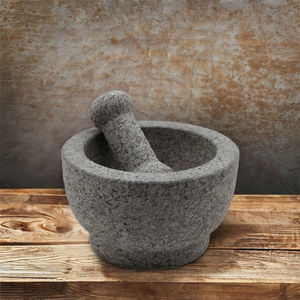 <span class=keywords><strong>Molcajete</strong></span> de Granito de Alta Calidad de 6.5 Pulgadas con Mortero y Pilón, Ecológico y Sostenible, para Moler Hierbas y Especias - Product Image 2