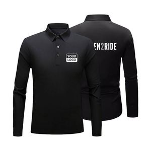Fabricante de Ropa de Lujo, Camiseta Polo Personalizada de Color Sólido para Hombre de Negocios, Camisas Polo de Manga Larga para Hombre - Product Image 5