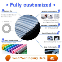 Tuyau en silicone transparent de qualité alimentaire personnalisé, tube spiralé rétractable, tuyau en caoutchouc de silicone enroulé en spirale