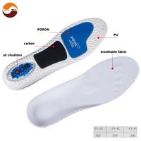 Semelles intérieures de sport confortables en TPU, avec coussinets de talon en gel Zoom Gel, absorption des chocs avant en Poron, en PU souple, lavables et à rebond élevé