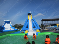 Parc aquatique gonflable, géant, estival, pour l'extérieur, dragon, bon marché,