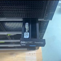 خادم Dells R750 مستعمل مع بشاشة 8-bay h340 بطاقة صغيرة 2U رف مثبت على الخادم تحت الضمان