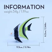 Neue Große Handgefertigte Murano Aquarium Kristallglas Tierfiguren, Miniatur Geblasene Glas Meerestier Fisch Dekorationen