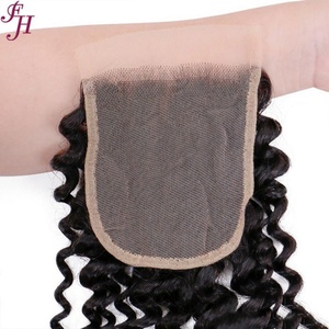FH Cierre Frontal HD de Encaje Transparente 5x5, Cabello Virgen Remy Brasileño Rizado Profundo Pre-arrancado - Product Image 3