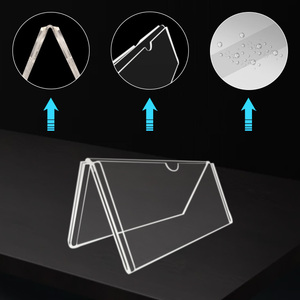 Cao Cấp Rõ Ràng Acrylic V-Loại Khe Cắm Kép Đứng Chống Xước Nhựa Khung Ảnh Bán Lẻ Hiển Thị Tập Trung Cảnh Quan Bóng Hộp - Product Image 4