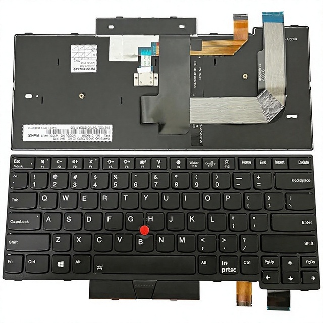 Laptop Capacitive US Layout Backlit Keyboard Replacement with USB-A Interface for Thinkpad T470/T480/A475/A485