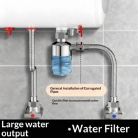 Élément filtrant pré-filtrant à cartouche pour blocage de l'eau, purificateur chromé pour chauffe-eau électrique, machine à laver, robinet