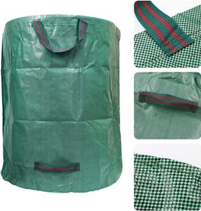 Bolsa de basura de jardín, bolsas de jardín resistentes reutilizables de 72 galones con asas, bolsas de basura de hojas de jardín para piscina de césped, vienen con guantes - Product Image 1