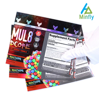 Minfly – étiquette de manchon thermorétractable en PVC PET, impression numérique, holographique personnalisée, pour canettes de bière et bouteilles d'eau