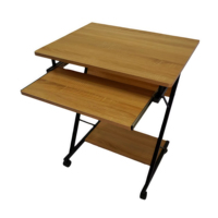 Bureau d'ordinateur en bois portable et mobile de style moderne de haute qualité en forme de Z