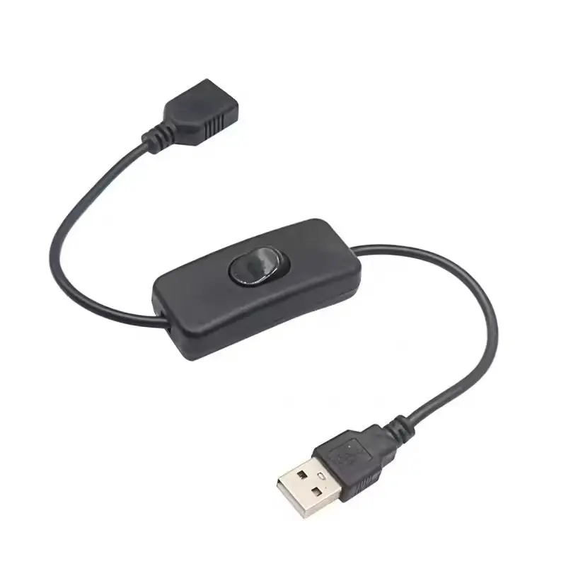 Переключатель кнопки включения DC USB штекер к гнезду питания Соединительный кабель 5,5x2,1 мм разъем провода 5 В 12 В для светодиодной ленты
