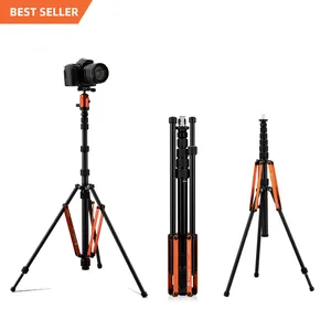 Fotopro sıcak ürün taşınabilir karbon Fiber uzatılabilir fotoğraf Smartphone halka ışık standı Tripod