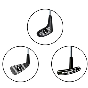 Ensemble de golf pour enfants 5 pièces avec poignée de balle, 4 balles et <span class=keywords><strong>club</strong></span> en acier inoxydable pour la pratique du putting en intérieur et en extérieur et l'entraînement sportif - Product Image 3