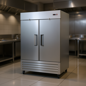 Congélateur vertical commercial de 32,2 pouces de largeur, 66,9 pieds cubes, à dégivrage automatique, double porte, électrique, température unique - Product Image 2