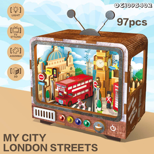 97 pezzi decorazione fatta a mano TV Micro paesaggio fai da te 3d <span class=keywords><strong>puzzle</strong></span> in legno per adulti bambini - Product Image 2