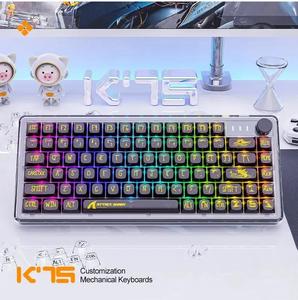Attack Shark K75 Transparent Mechanical Keyboard 82 Key USB Wired RGB Hot Plug Gaming Multimedia Keys Anti-Ghosting Mechanical K - Product Image 5