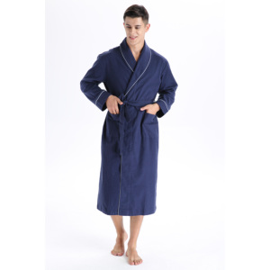 <span class=keywords><strong>Accappatoio</strong></span> Unisex Autunnale Bianco 100% Cotone Spugna Terry, Vestaglia Avvolgente Traspirante <span class=keywords><strong>Lusso</strong></span> Collezione Spa Hotel Casual da <span class=keywords><strong>Uomo</strong></span> - Product Image 2