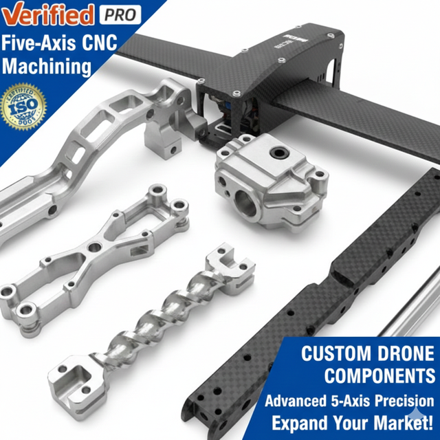 UAV Accessories High Precision Milling Turning CNC Machining Service Aluminum Parts CNC Lathe with Machining Turning Accessories