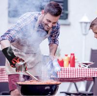 SEB Gants de barbecue Gants de grillade résistants à la chaleur Gants de four antidérapants en silicone pour accessoires de barbecue de cuisine