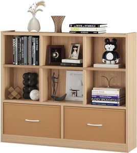 Librería Moderna de 8 <span class=keywords><strong>Cubos</strong></span> con Estantes Abiertos. Mueble de Exhibición de Estilo Mid-Century con Cajones, Ideal para Libros y Juguetes en el Dormitorio o Sala de Estar - Product Image 1