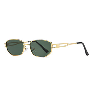 Nouvelles lunettes de soleil œil de chat de style européen et américain, monture métallique, protection UV400, pour femmes, tendance, type 3, noires - Product Image 3