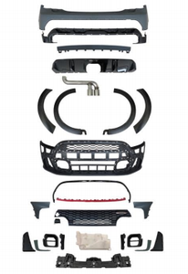 Parachoques de coche para BMW <span class=keywords><strong>MINI</strong></span> 14 + <span class=keywords><strong>5</strong></span> <span class=keywords><strong>puertas</strong></span> F55 F56 F57 modelo JCW antiguo a nuevo Kit de carrocería incluye cejas de rejilla de parachoques de coche - Product Image 4