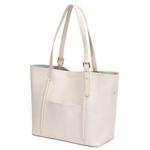 Sacs à main en cuir véritable de marque privée mode écologique blanc - Product Image 3