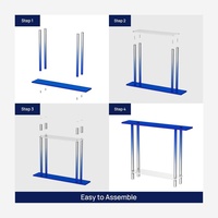 Table console étroite moderne en acrylique transparent, pliable, facile à assembler, pour l'entrée d'hôtel, la salle à manger, la chambre à coucher, le salon