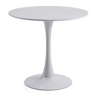 Table de conférence ronde laquée blanche de style nordique moderne pour hôtel et bureau