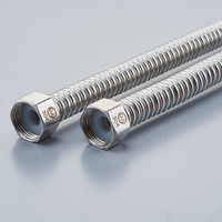 Tuyau flexible ondulé en acier inoxydable SUS 304, connecteur de chauffe-eau FIP 1/2" ou 3/4", tube d'extension CSST anti-fuite