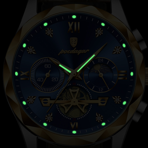 Reloj de Pulsera POEDAGAR 996 de Lujo con Correa de Cuero, Resistente al Agua, Luminoso, Cronógrafo, Relojes de Cuarzo Originales para Hombre, Montre, Relojes, Uhr - Product Image 5