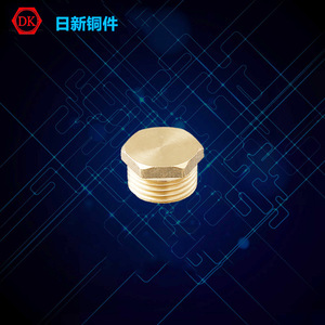 Copper External Hexagonal Pipe Plug Metric Thread Coarse Fully Threaded For Cylinders Pneumatic Motors Steam Engines - Product Image 1