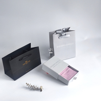 Boîte de couleur grise avec logo imprimé, écologique, personnalisée, pour bijoux, bracelets, colliers, cosmétiques, bougies, parfums, emballage, anneaux, tiroir