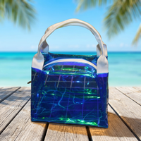 Tas Tote TPU PVC Pantai Musim Panas Warna-warni Holografik Transparan untuk Kehidupan Sehari-hari untuk Hadiah & Promosi Belanja