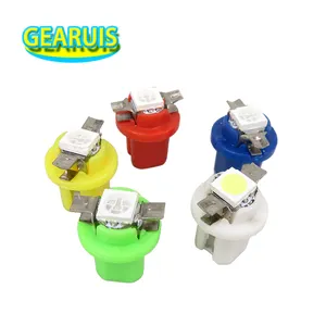 GEARUIS ไฟ Led รถบรรทุก24V T5 B8.5D 509T 5050 1 Smd,อุปกรณ์บ่งชี้แดชบอร์ดลิ่มอัตโนมัติสีแดงสีน้ำเงินเหลือง