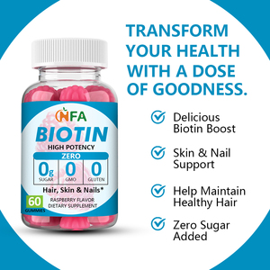 Private Label Biotin Gummies with Healthy <b>Supplements</b> Boost your Hair Skin Nails <b>Health</b> Gummy Candy - Product Image 3