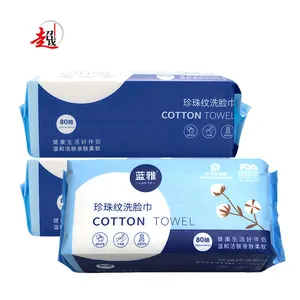 China fábrica Custom impresso descartável macio algodão Natural tecido facial