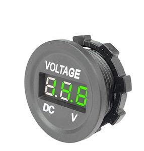 Voltmètre numérique à affichage LED circulaire pour voiture, compteur de tension et de courant, PC ignifuge, 12-24V, LED rouge/vert/bleu - Product Image 5
