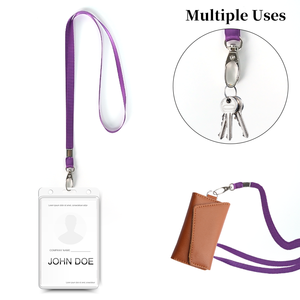 Hot Sale High Quality Custom ID Card Holder <b>Lanyard</b> with Hook Accessory Silk Screen Printing Business Card Holder - Product Image 3