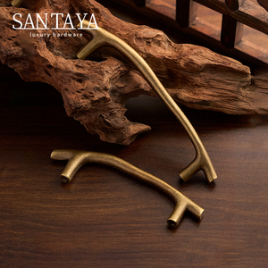 Santaya Solid Antiek Geborsteld Messing Handgrepen Keuken Kastgrepen Slaapkamer Garderobe Ladeknoppen Meubelgrepen - Product Image 2