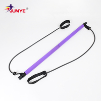 Vente directe d'usine boîte de couleur OEM disponible Kit de barre d'exercice de Pilates Kit de bande de butin Kit de barre de Yoga Portable