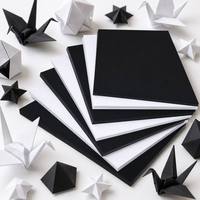 Papier cartonné noir et blanc 180 g/m² recyclable format A3/A4 pour artisanat peint à la main pour enfants, origami, en pâte de bois, finition aquarelle, idéal pour cadeaux