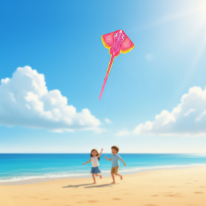 Nouveau Cerf-volant géant en forme de raie 2026 pour enfants et adultes, facile à piloter dans une brise légère, en nylon - Product Image 6